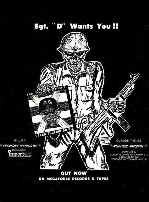  Stormtroopers of Death (S.O.D.) was formed by Anthrax members Charlie Benante and Scott Ian, along with Dan Lilker and Billy Milano. The lyrics to this one were written by Lilker, who told us, "I wrote most of the more obnoxious lyrics, like, 'Speak English or Die.' Scott had a bunch of them written already. 